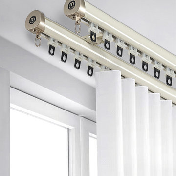 CHR125 Foraker White Black Blue Champagne Aluminum alloy Curtain Track Set With