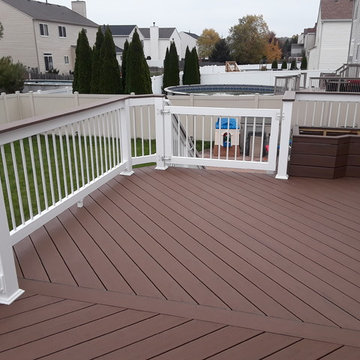 Spacious Timbertech Deck by Lockport, IL Timbertech Deck Builder.