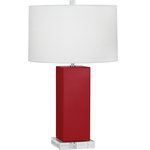 Robert Abbey - Harvey Table Lamp, Ruby Red - Ruby Red Harvey Contemporary Table Lamp