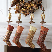 Contemporary Christmas Stockings And Holders by Neiman Marcus