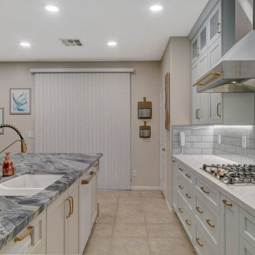 Custom Baby Blue Kitchen in Las Vegas