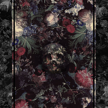 Bohemian Stripe Floral wallpaper