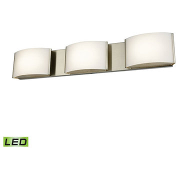 ELK Lighting Pandora 3-Light Vanity Sconce, Nickel/Opal, LED