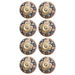 Taj Hotel Design - Knob-It Knobs, Set of 8 - Cheerful and refreshing, our unique vintage knobs are a great addition to any room. Beautifully hand painted by skilled artisans, the bright colors and antique charm add a bohemian flair and traditional touch. With bolts that can be trimmed to size, our knobs are useful in a variety of applications, including cabinets, drawers, doors, cupboards and more. Dress up your furniture without breaking the bank!