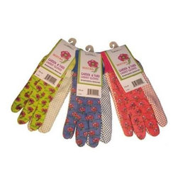 G & F Women Soft Jersey Garden Medium Gloves, Set of 3 - Gardening Gloves