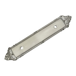 Cosmas - Cosmas 9466SN Satin Nickel Cabinet Pull Backplate - Cabinet And Drawer Hardware