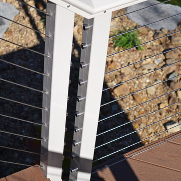 White Shaped Aluminum Cable Railing System in Carmel, NY