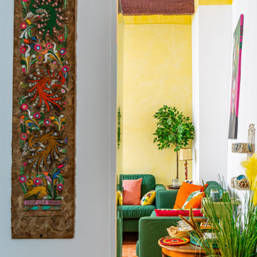 Salon avec une touche mexicaine