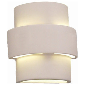 NEW METAL WALL LIGHT PAINTABLE UP DOWN MOSAIC MODERN WHITE 60W PAINT