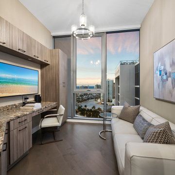 Stylish Home Office with City Views — The VUE Sarasota Condo