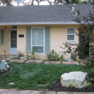 Los Gatos Stone Wall/ Stamp Concrete