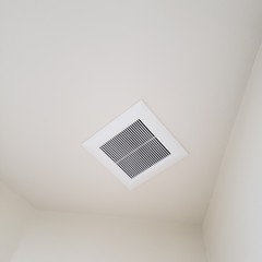A Bathroom Exhaust Fan On Vaulted Ceiling