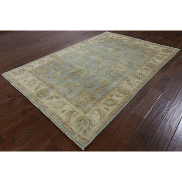 Peshawar Hand Knotted Area Rug, 6'x8'
