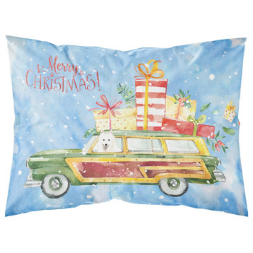 Merry Christmas Japanese Spitz Fabric Standard Pillowcase