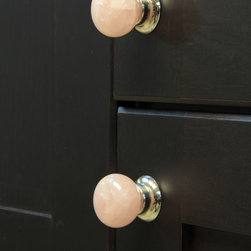 Rose Quartz Mushroom Cabinet Knobs - Cabinet And Drawer Knobs