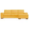 Apt2B Melrose Reversible Sleeper Sofa, Marigold Velvet, Memory Foam Mattress