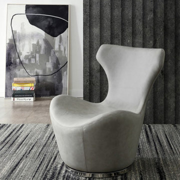 Ston swivel leisure accent chair in grey!