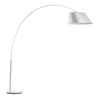 White Metal Floor Lamp | Zuiver Arc - Transitional - Floor Lamps - by  Luxury Furnitures | Houzz