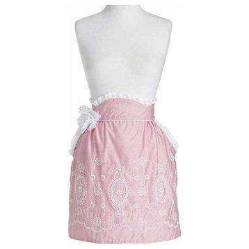 Jessie Steele Embroidered Apron Pin Dot Border June