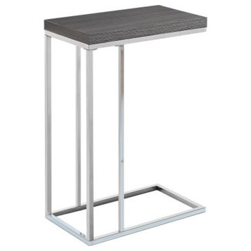 Accent Table - Grey With Chrome Metal