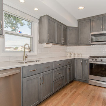 Contemporary Neutral Gray Kitchen Remodel - Carol Stream