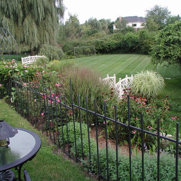 Garden Bridges, Pergola, and Flowers
