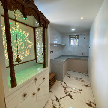 Mandir Room With Kitchen