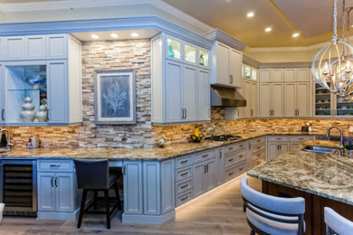 Photo of a transitional kitchen in Miami.