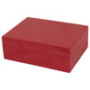 Wood Box, Red, 8"