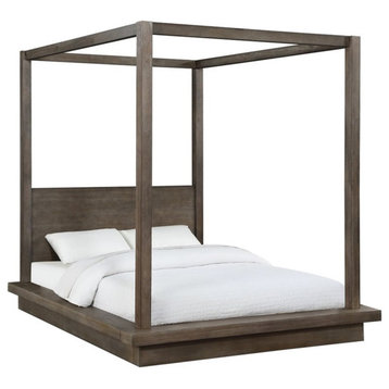 Modus Melbourne King Canopy Bed in Rustic Dark Pine