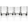 School of Fish  Double Old Fashioned Glasses 13oz, Set of 4