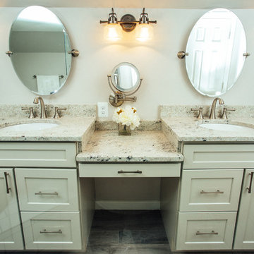 Elegant Master Bathroom & Closet in Previous Attic Space in Alexandria