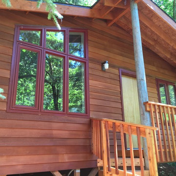 A Tiny Cedar House in the woods