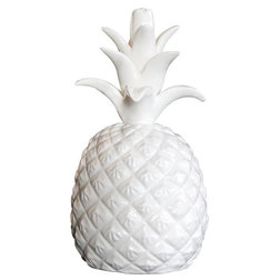 Asian Decorative Objects And Figurines St. Augustine Ceramic Pineapple, White