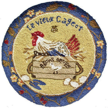Hand Hooked Chair Pad, 16"