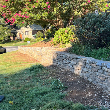 Dry Stack Field Stone Retaining Wall in Silver Spring MD