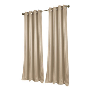 Pair Of Very Long Wide Vintage Woven Textured Curtains Drapery