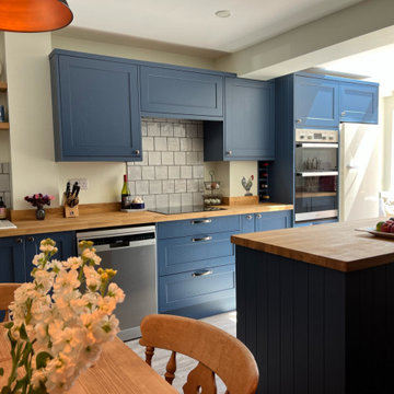 Classic, Timeless Blue Galley Kitchen