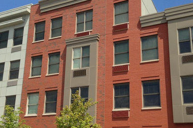 Example of a trendy exterior home design in New York