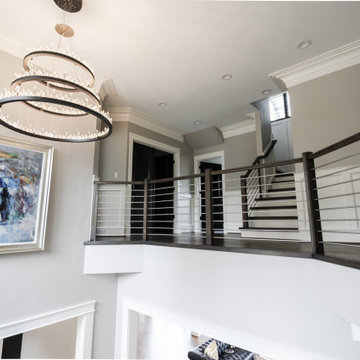 Project #72 | Modern Staircase with Horizontal Steel Rod Railing