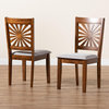 Loni Dining Collection, Gray/Walnut Brown, Dining Chair, Set of 2