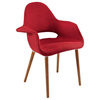 Aegis Dining Upholstered Fabric Armchair, Red