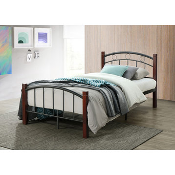 Complete Bronze Metal Bed, Twin Size