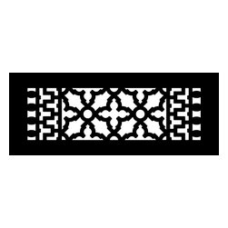 Reggio Register - Reggio Register 614, Black Aluminum, No Holes - Registers Grilles And Vents