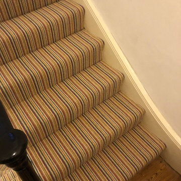 Striped Carpet Runner To Stairs In Soho