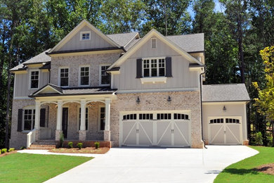 Example of a mid-sized classic home design design in Atlanta