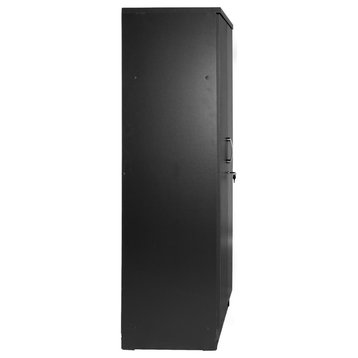 Better Home Products Harmony Wood Two Door Armoire Wardrobe Cabinet In Black