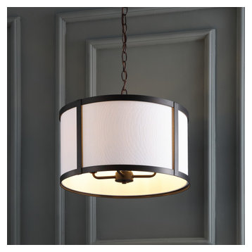 oil rubbed bronze drum shade chandelier