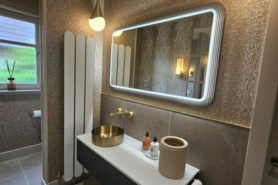 Contemporary bathroom in Glasgow.