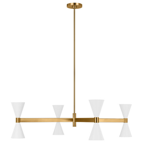 Albertine 8-Light Chandelier in Matte White by Aerin